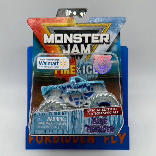 Spinmaster Monster Jam Monster Trucks - Walmart Exclusive Fire & Ice Series - Ice Blue Thunder
