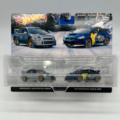 Hot Wheels Car Culture - Target Exclusive Premium 2 Pack - Subaru Impreza WRX & ‘16 Subaru WRX STI