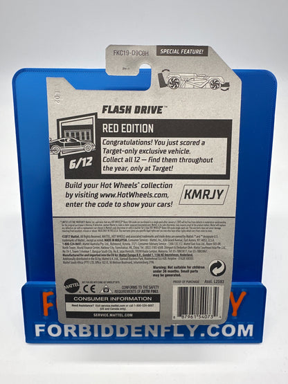 Hot Wheels 2018 Factory Stickered Target Exclusive Red Edition #6/12 - Flash Drive
