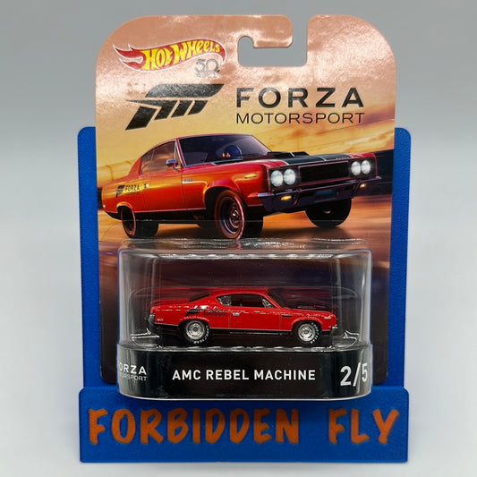 Hot Wheels 2018 Retro Entertainment Premium Single - Forza Motorsport #2/5 - AMC Rebel Machine (Movie Reel Packaging)