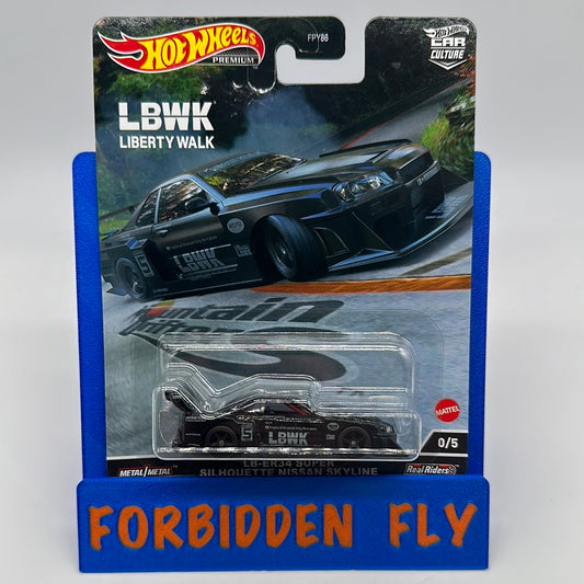 Hot Wheels 2022 Car Culture Premium - Mountain Drifters Single - #0/5 Chase - LB-ER34 Super Silhouette Nissan Skyline