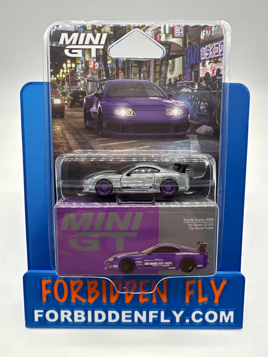 Mini GT Release #1067 - Toyota Supra (A80) Top Secret GT-300 - Top Secret Purple - Raw Chase