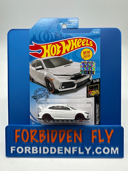 Hot Wheels - 2019 Factory Stickered - 2018 Honda Civic Type R - White