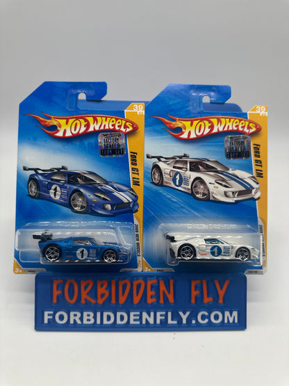 Hot Wheels Mainline - 2009 Factory Stickered - 2009 New Model Series - Ford GT LM - Lot Of 2