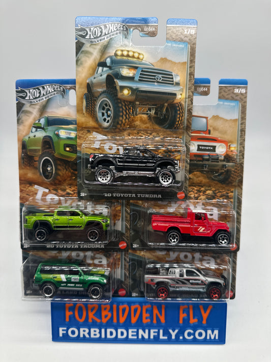 Hot Wheels 2025 Silver Series - Wal Mart Exclusive - Toyota Trucks Series - Complete Set Of 5