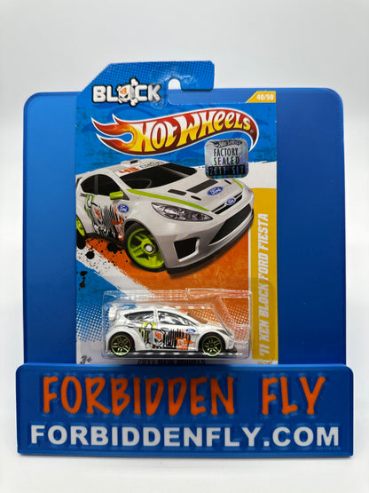 Hot Wheels 2011 Factory Sticker - ‘11 Ken Block Ford Fiesta - White