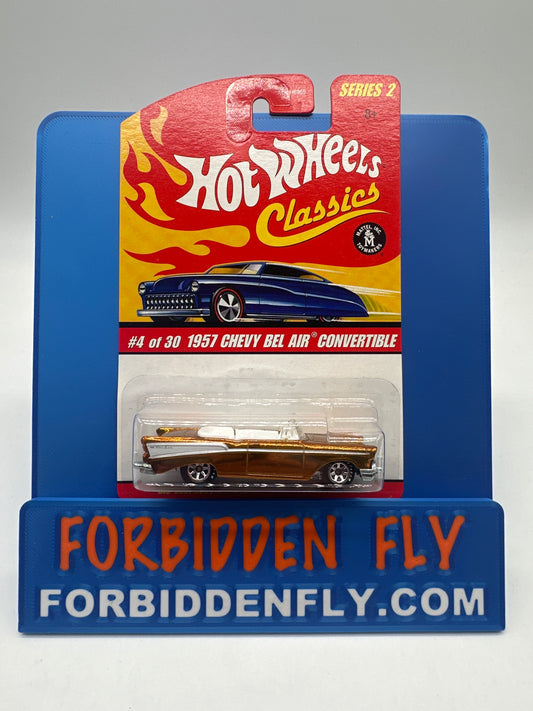 Hot Wheels Classics - Series 2 #4 of 30 - Gold 1957 Chevy Bel Air Convertible
