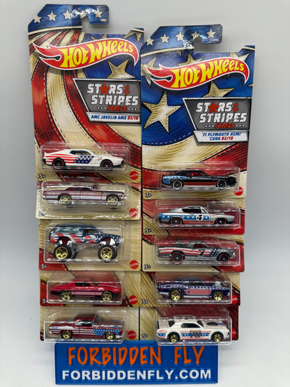Hot Wheels - 2020 - Stars and Stripes Series - Complete Set of 10
