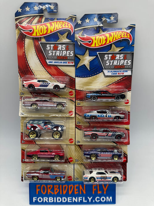 Hot Wheels - 2020 - Stars and Stripes Series - Complete Set of 10
