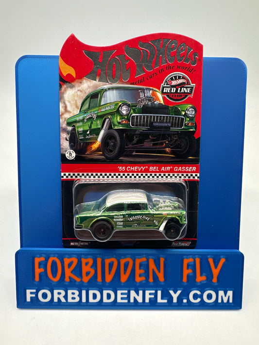 Hot Wheels RLC Red Line Club - 2022 Green Triassic-Five ‘55 Chevy Bel Air Gasser