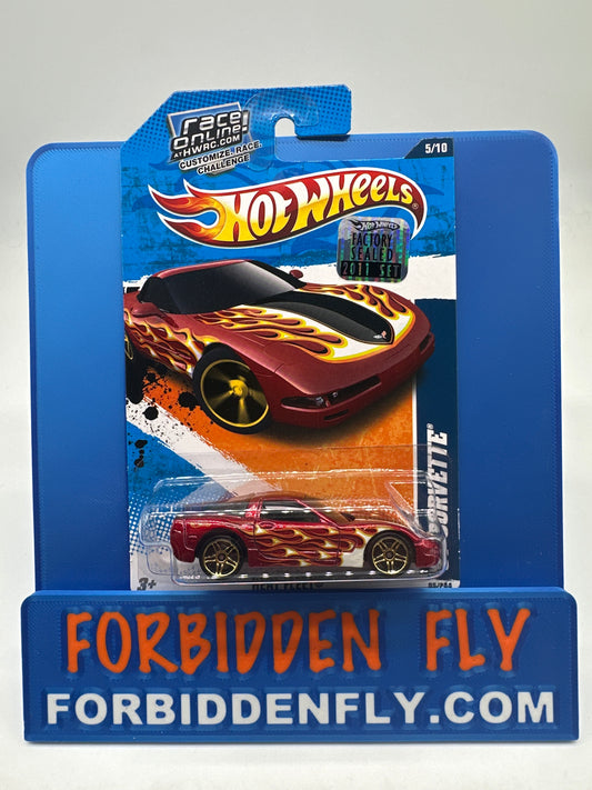 Hot Wheels 2011 Factory Sticker - ‘97 Corvette - Red