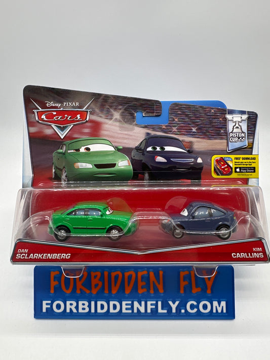 Disney Pixar Cars Movie - Piston Cup Series (Two) 2 Pack - Dan Sclarkenberg & Kim Carllins