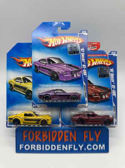 Hot Wheels Mainline - 2009 Factory Stickered - Muscle Mania Series - ‘67 Shelby GT-500 - Lot Of 3