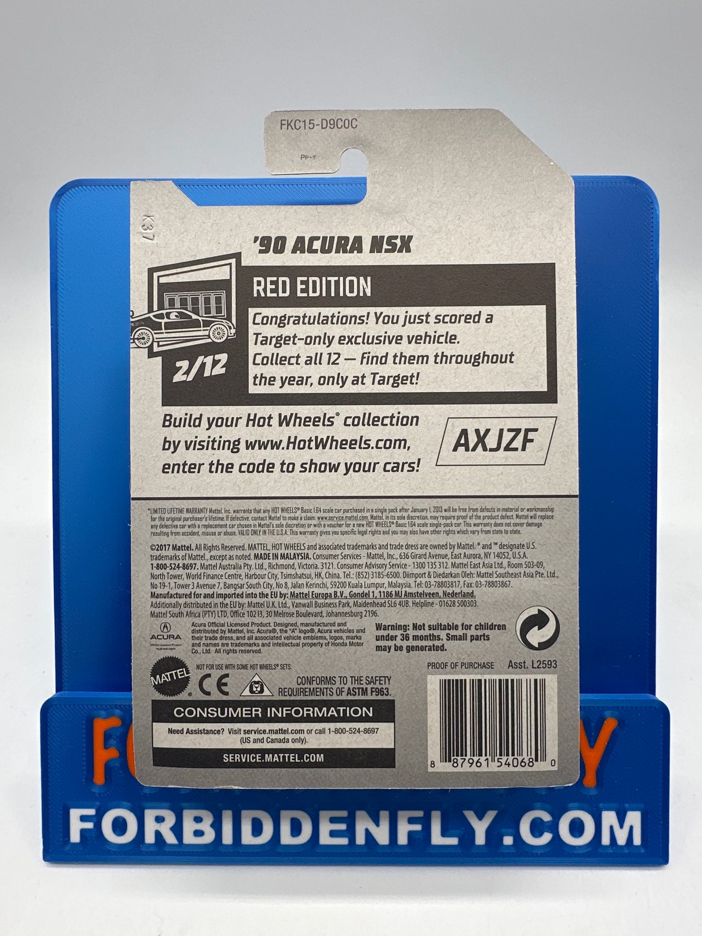 Hot Wheels 2018 Factory Stickered Target Exclusive Red Edition #2/12 - ‘90 Acura NSX