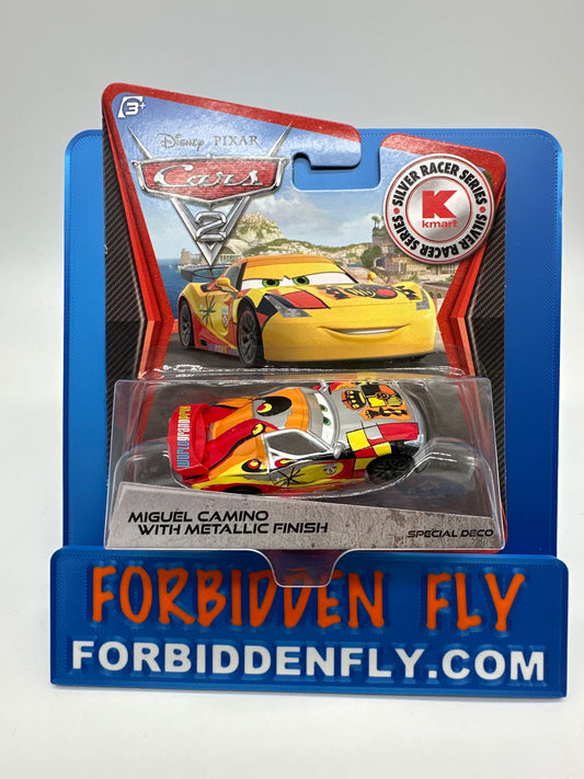 Disney Pixar Cars Movie - K Mart Exclusive Silver Racer Series - Miguel Camino with Metallic Finish