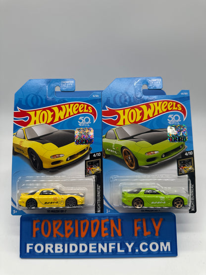 Hot Wheels Mainline - Factory Stickered 2018 - ‘95 Mazda RX-7 - Lot Of 2