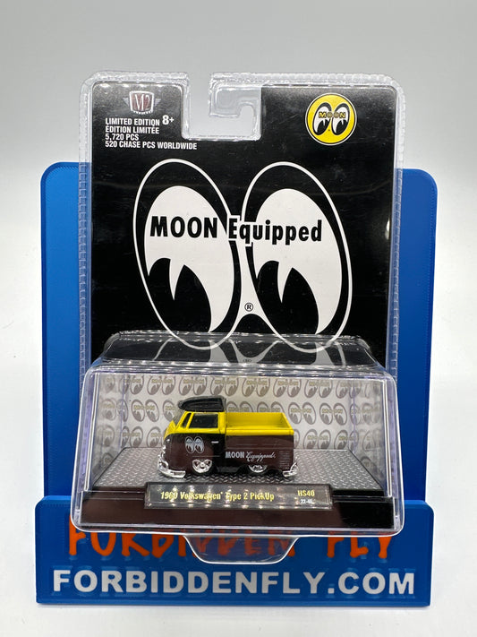 M2 Machines 2023 Moon Equipped - HS40 - Black 1960 Volkswagen Type 2 Pickup