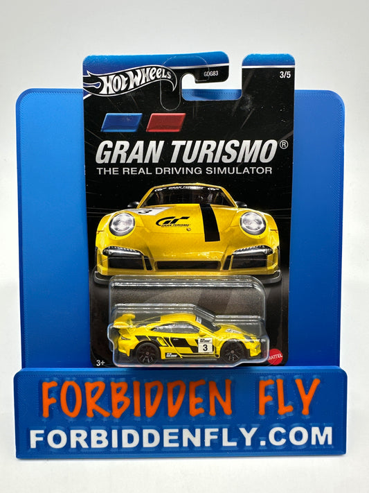 Hot Wheels Wal Mart Exclusive Silver Series - 2024 Gran Turismo Series #3/5 - Yellow Porsche 911 GT3 RS