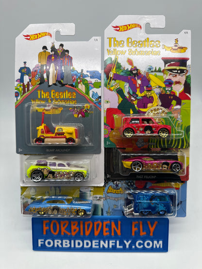Hot Wheels - Walmart Exclusive 2016 The Beatles Yellow Submarine Series - Complete Set of 6