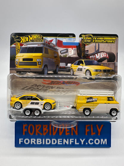 Hot Wheels Car Culture Team Transport - Wal Mart 2025 Legends Tour - BMW M3 & HW Rally Hauler