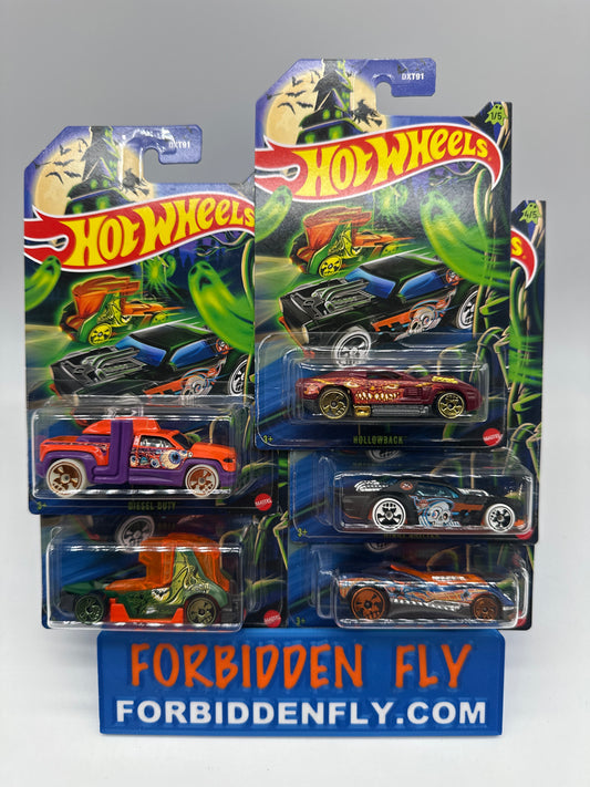 Hot Wheels Mainline - 2025 Holiday Halloween Series Complete Set of 5
