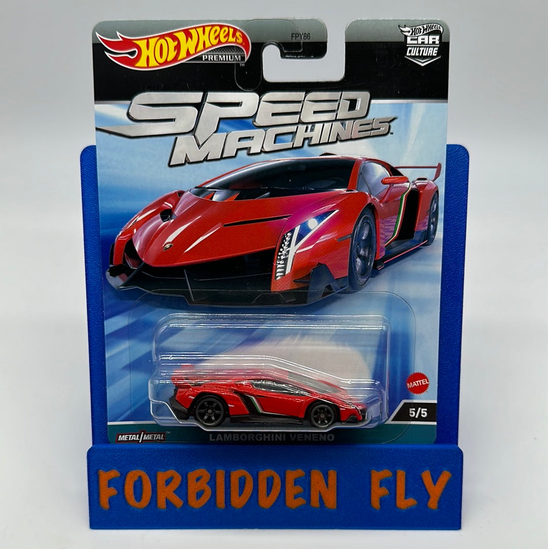 Hot Wheels Car Culture Premium - Speed Machines Series - #5/5 - Lamborghini Veneno - Red