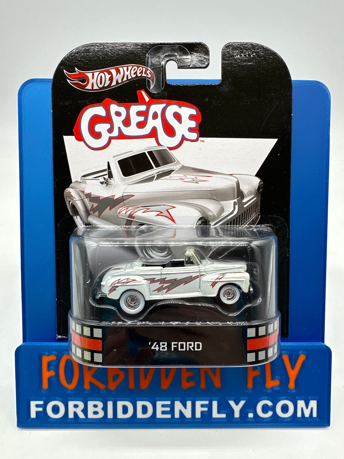 Hot Wheels 2013 Retro Entertainment Premium Single - Grease - White ‘48 Ford (Movie Reel Packaging)