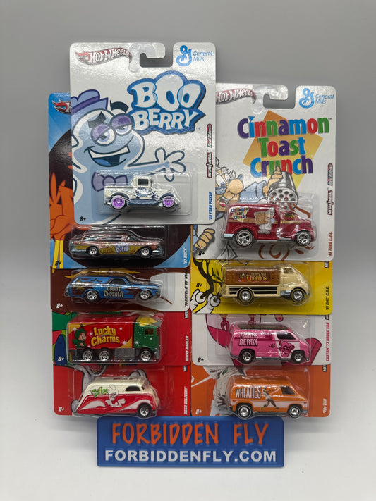 Hot Wheels Premium - Pop Culture General Mills Cereal Series - Set of 9