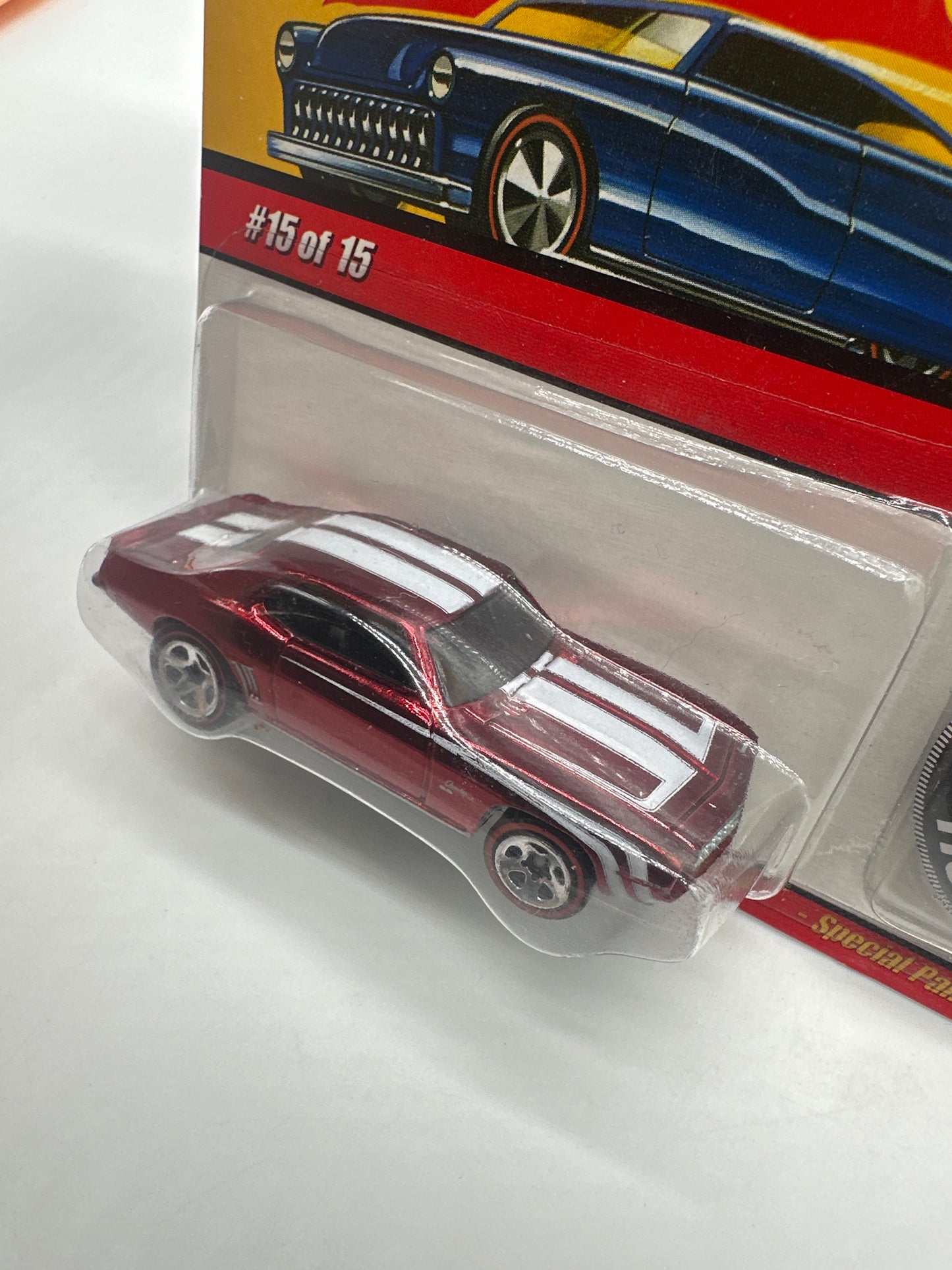 Hot Wheels Classics - Series 4 #15 of 15 - Red ‘69 Camaro w/ Button