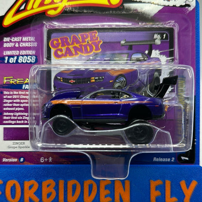 Johnny Lightning -Street Freaks - Zingers - 2022 Release 2 - Version B - 2011 Chevy Camaro - Grape Candy - Purple