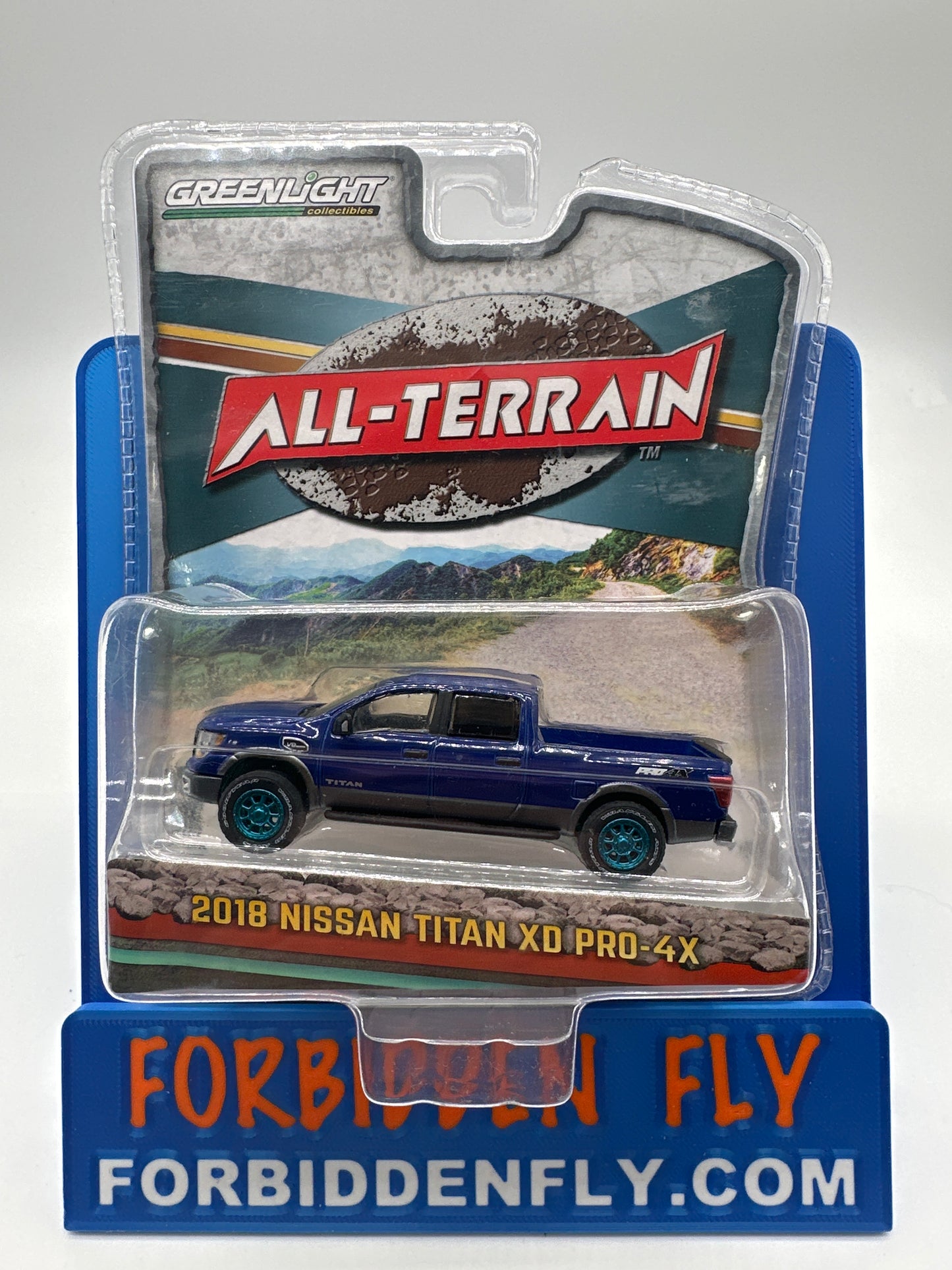 GreenLight All Terrain Series 12 - #35210-C - 2018 Nissan Titan XD Pro-4X - Green Machine - Chase