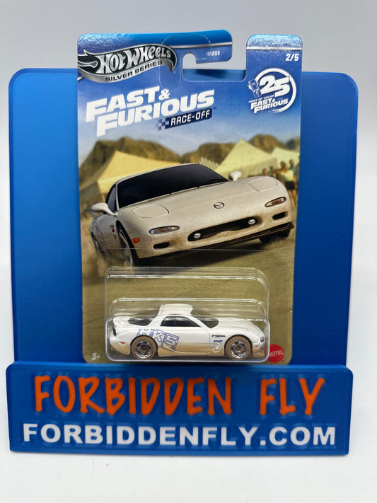 Hot Wheels 2026 Silver Series - Walmart Exclusive - Fast & Furious Race-Off Series - #2/5 HKS 1995 Mazda RX-7