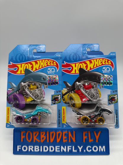 Hot Wheels Mainline - Factory Stickered 2018 - Shark Bite - Lot Of 2