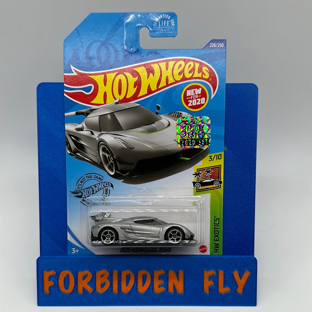 Hot Wheels Mainline - Factory Stickered 2020 - Silver Koenigsegg Jesko