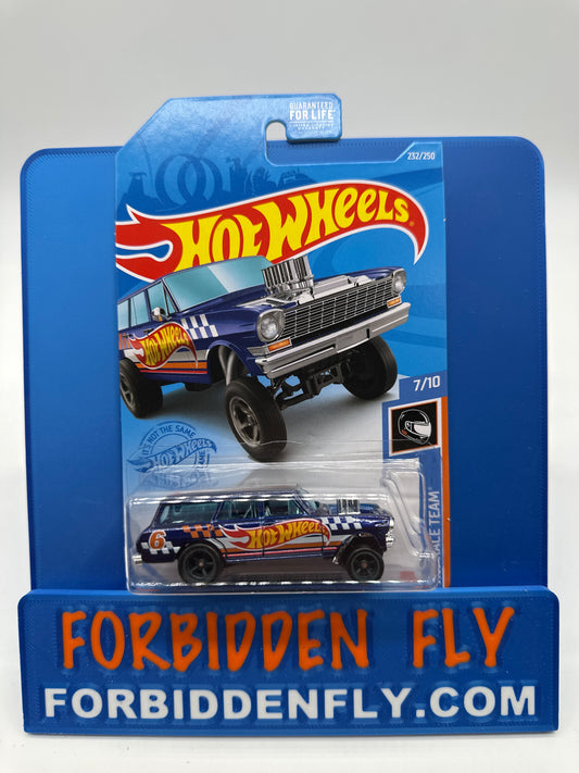 Hot Wheels 2021 Super Treasure Hunt - Blue ‘64 Nova Wagon Gasser