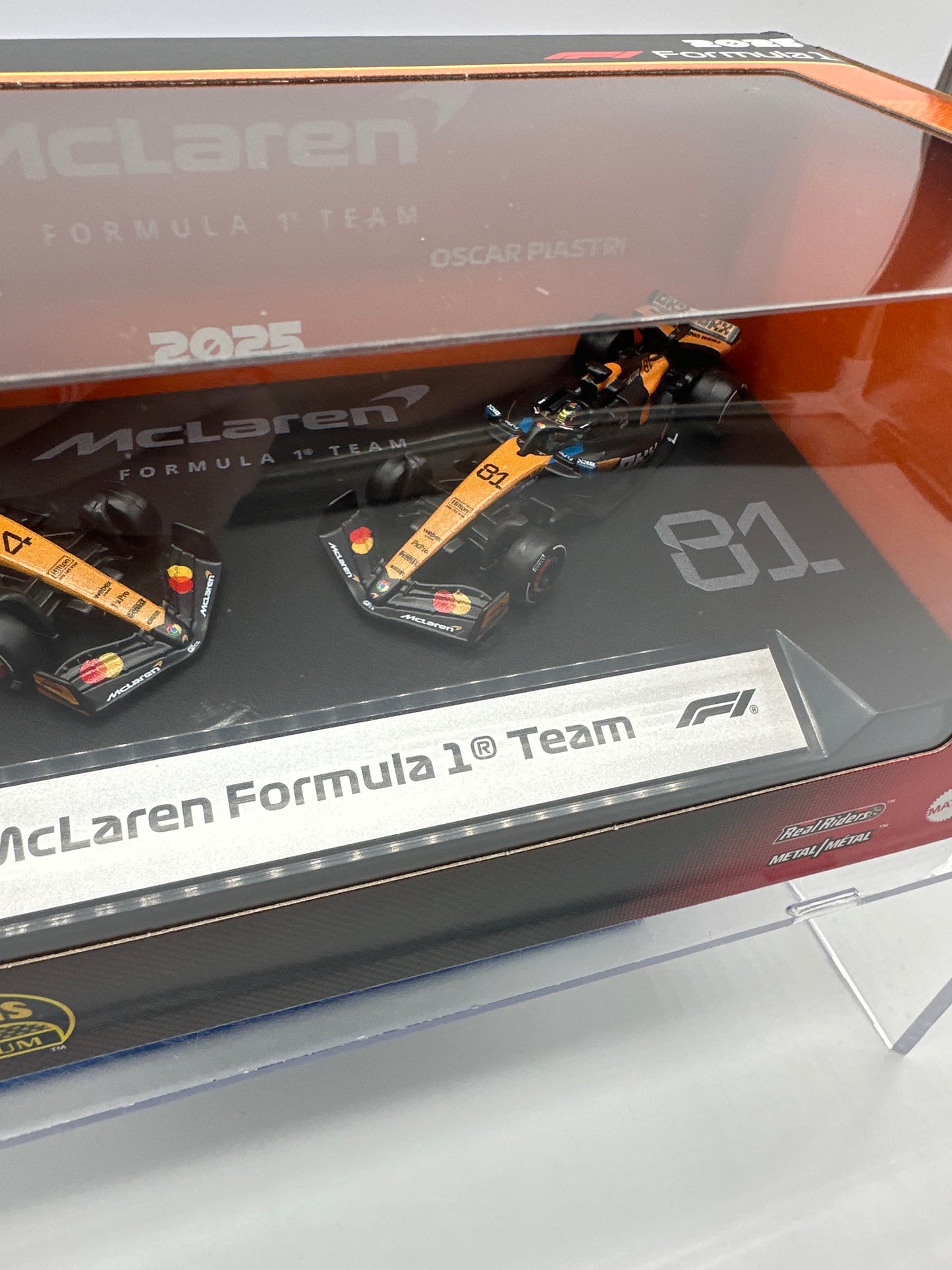 Hot Wheels 2025 Formula 1 Premium Series - Two Pack - McLaren Formula 1 One (F1) Team (#4 Lando Norris & #81 Oscar Piastri)