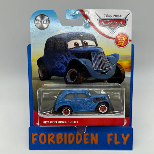 Disney Pixar Cars Movie - Metal Logo Card Release - Hot Rod River Scott Thomasville Racer