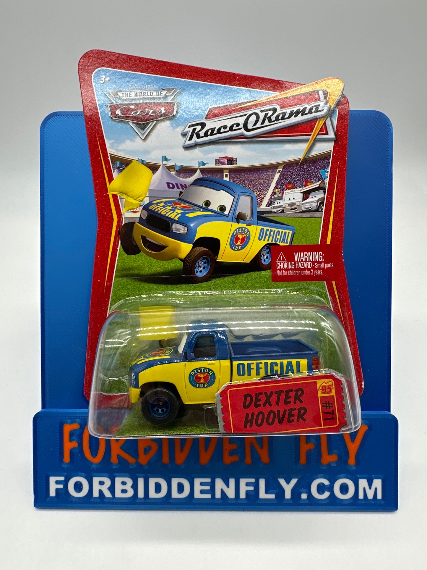 Disney Pixar Cars Movie - Race O Rama - Dexter Hoover w/ Yellow Flag