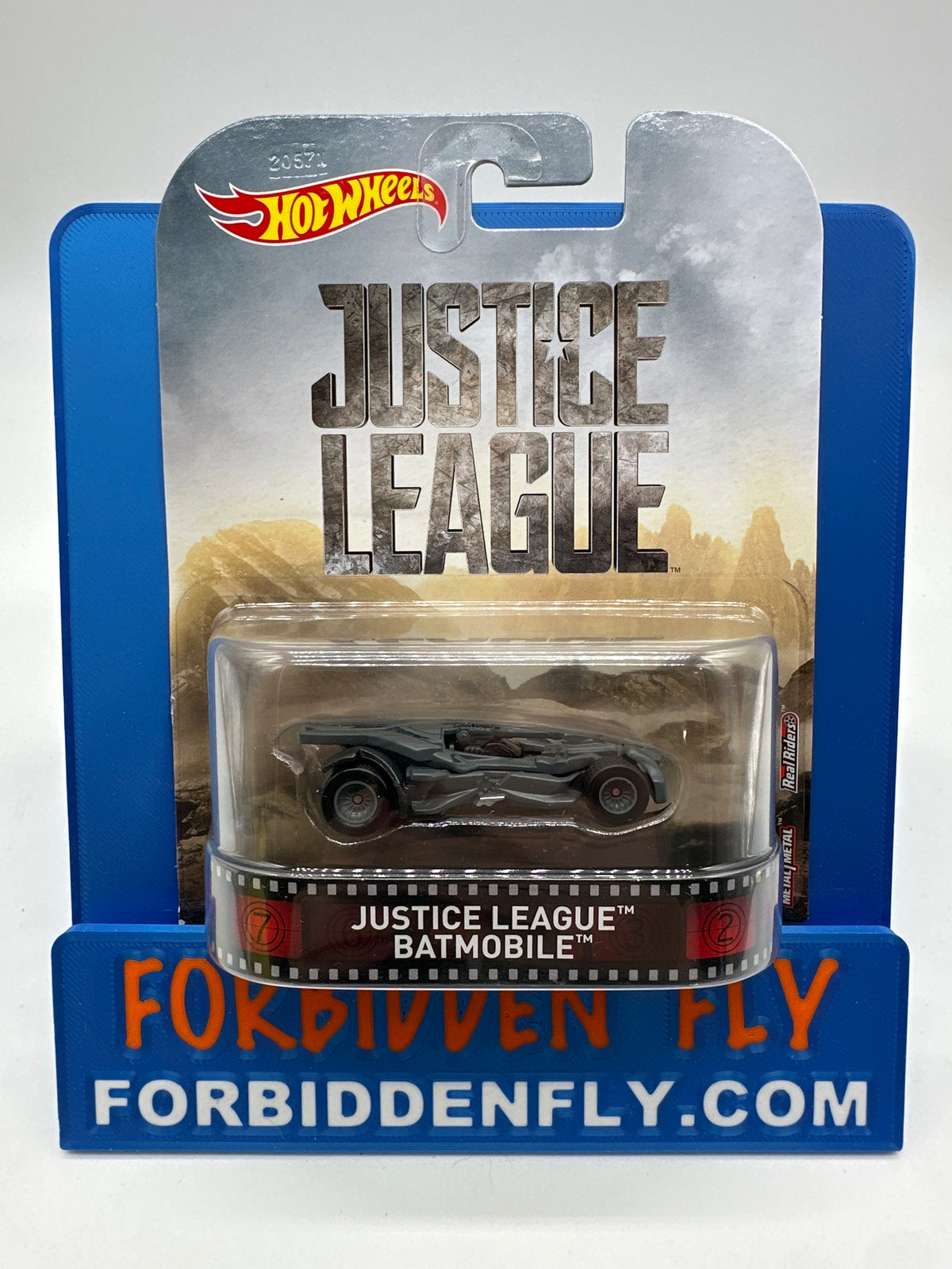 Hot Wheels 2017 Retro Entertainment Premium Single - DC Batman Justice League Batmobile (Movie Reel Packaging)