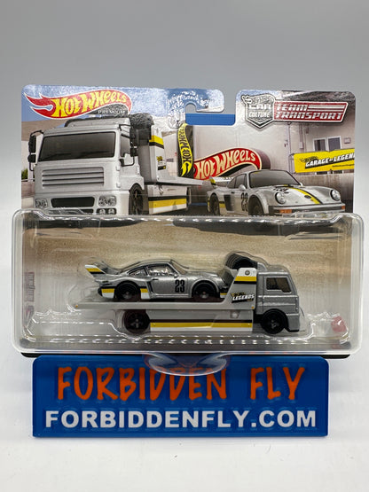 Hot Wheels Car Culture Team Transport - Wal Mart 2023 Legends Tour - Porsche 934.5 & Fleet Street
