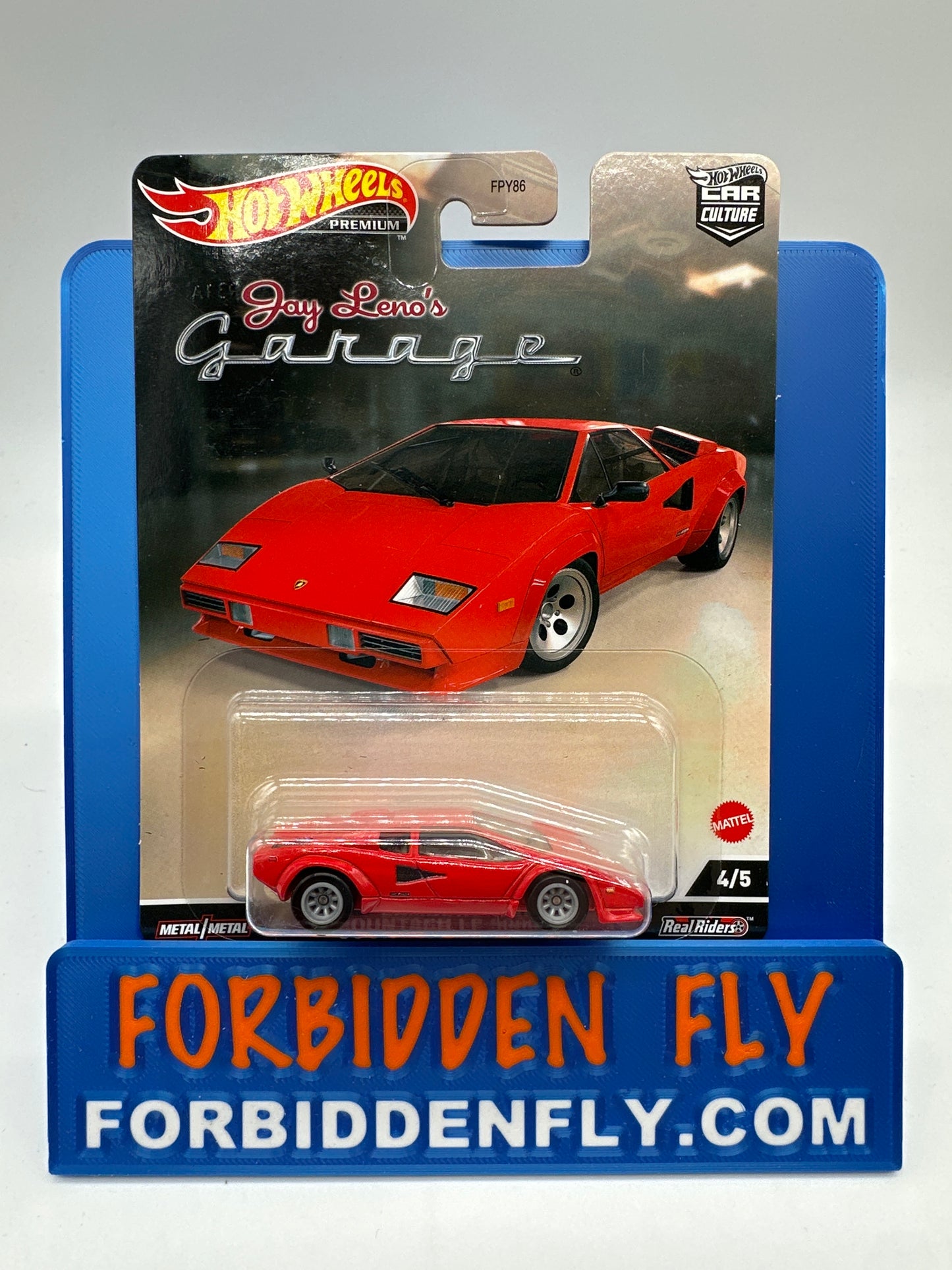 Hot Wheels Car Culture Premium - Jay Leno’s Garage Series Single - #4/5 - Red Lamborghini Countach LP 5000 QV
