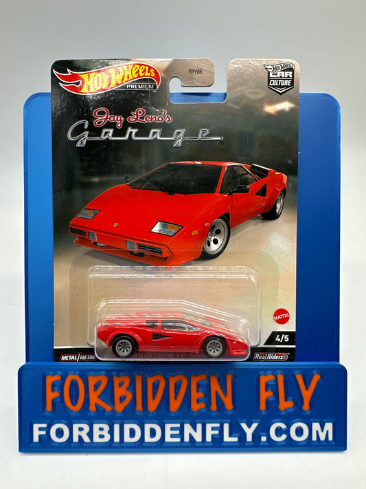 Hot Wheels Car Culture Premium - Jay Leno’s Garage Series Single - #4/5 - Red Lamborghini Countach LP 5000 QV