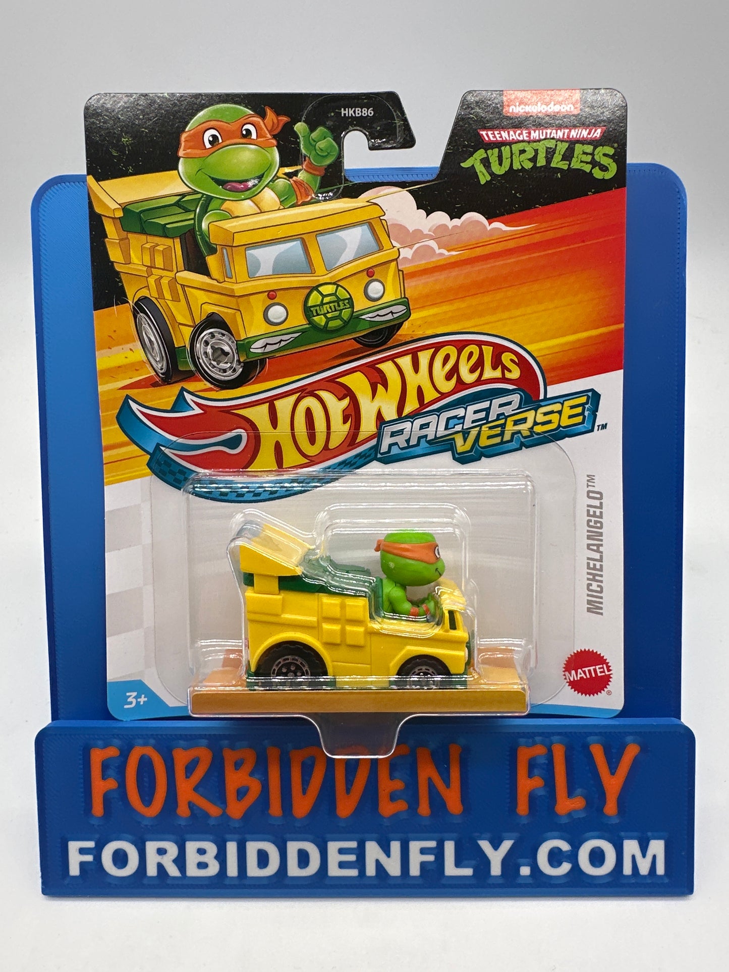 Hot Wheels - 2025 Racer Verse - Teenage Mutant Ninja Turtles TMNT Michelangelo & Party Wagon Car