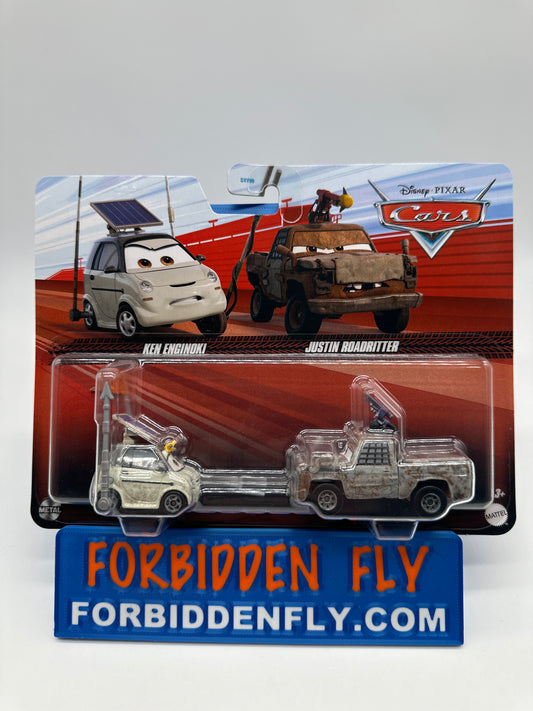 Disney Pixar Cars 2025 - (Two) 2 Pack - Ken Enginoki & Justin Roadritter
