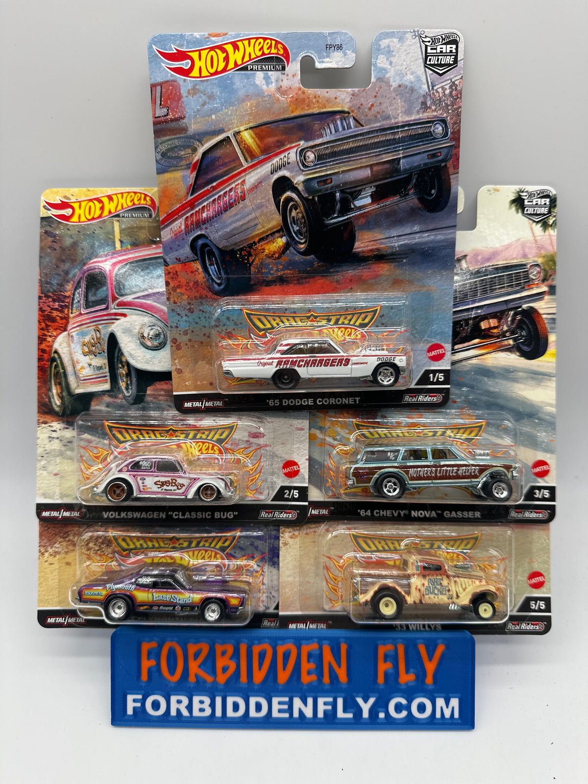 Hot Wheels Car Culture - 2022 Drag Strip Demons Premium Set of 5