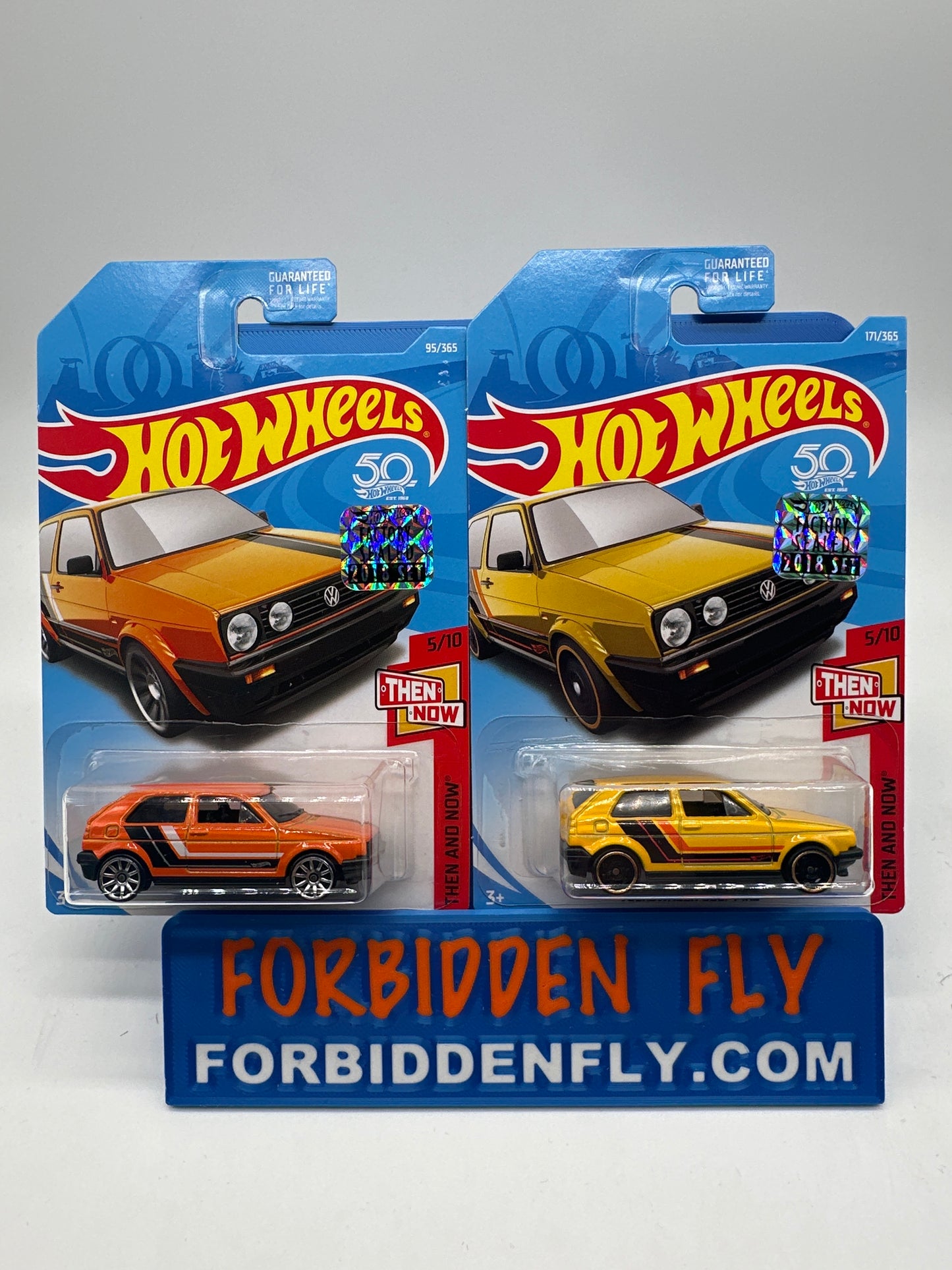 Hot Wheels Mainline - Factory Stickered 2018 - Volkswagen Golf MK2 - Lot Of 2