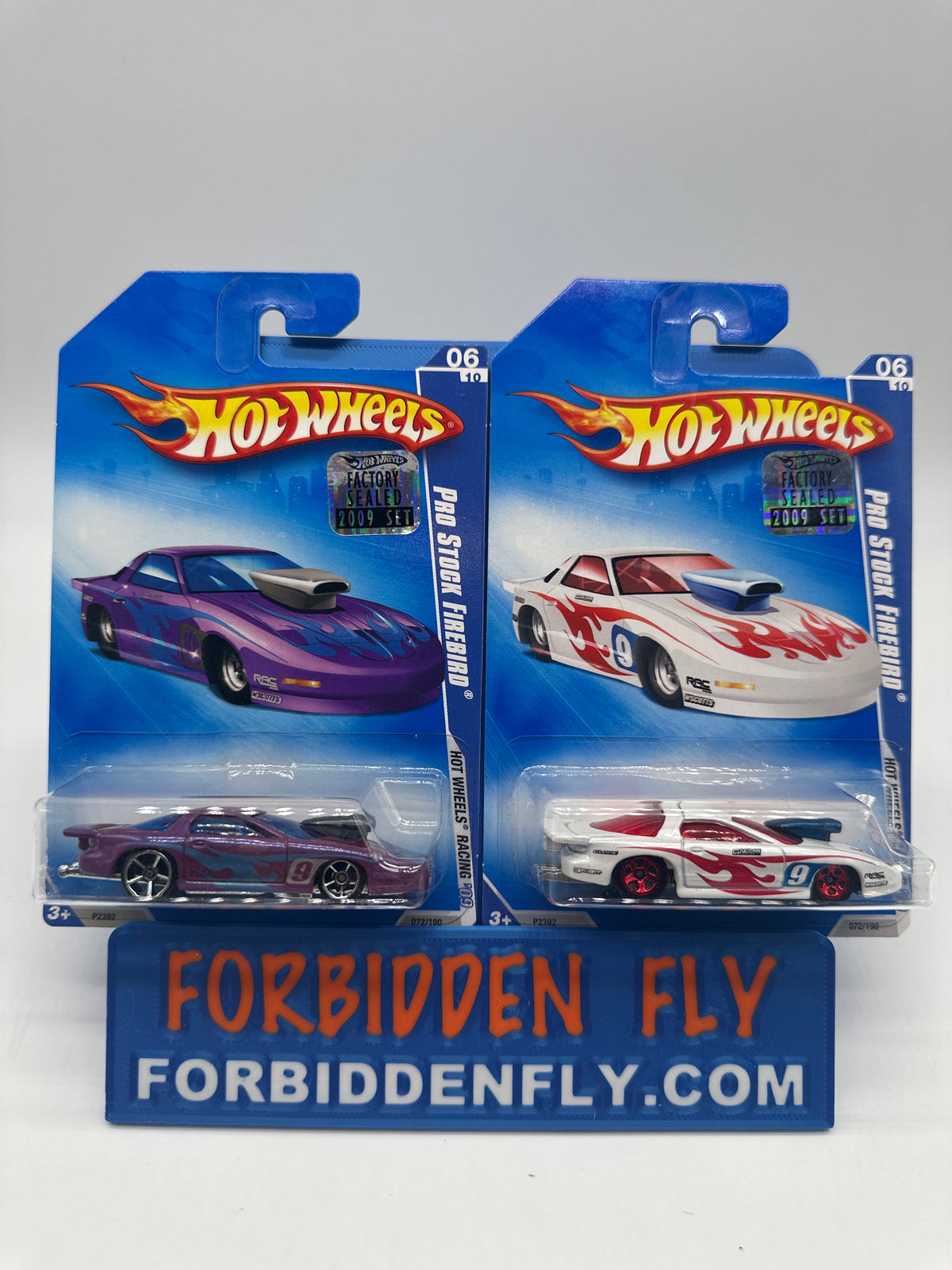 Hot Wheels Mainline - 2009 Factory Stickered - Hot Wheels Racing Series - Pro Stock Firebird - Lot Of 2