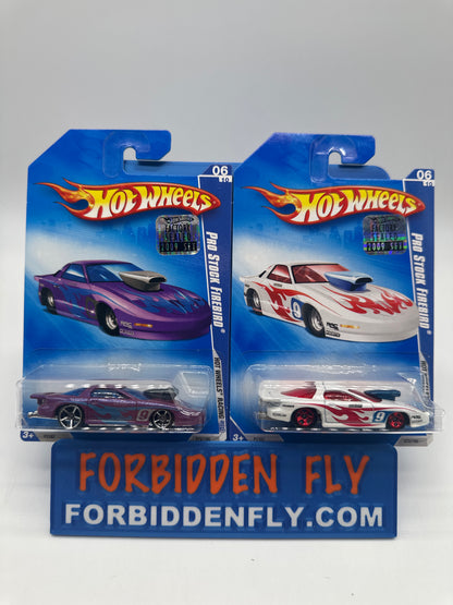 Hot Wheels Mainline - 2009 Factory Stickered - Hot Wheels Racing Series - Pro Stock Firebird - Lot Of 2