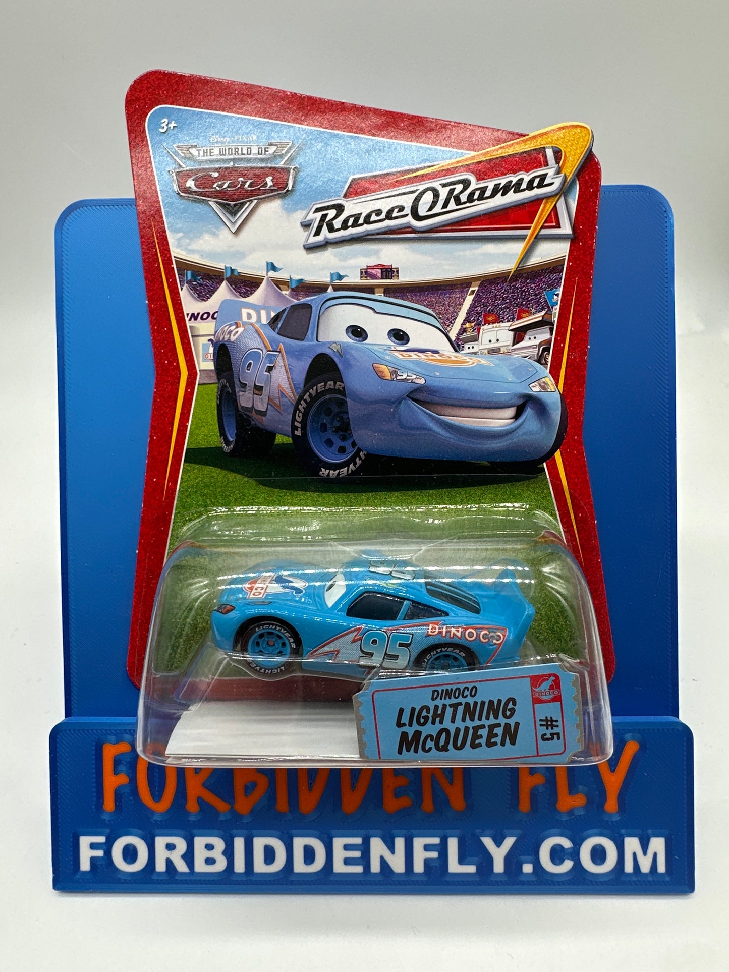 Disney Pixar Cars Movie - Race O Rama - Dinoco Lightning McQueen