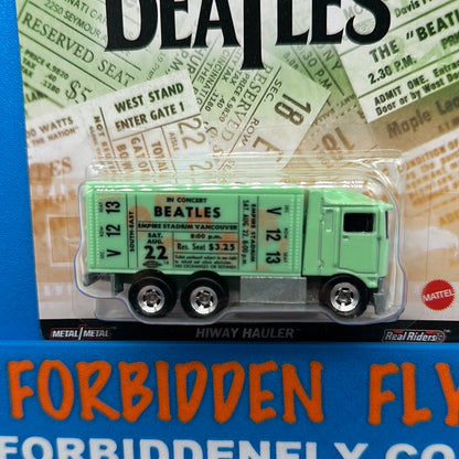 Hot Wheels Premium - Pop Culture - The Beatles “Ticket Stub” Hiway Hauler - Green